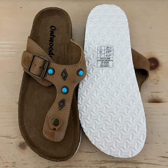 Turquoise Sandals - Picture 2 of 2